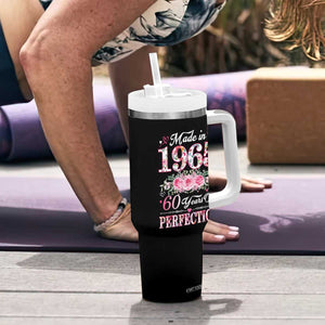 Happy 60th Birthday Floral Tumbler With Handle Made In 1965 60 Years of Perfection TS02 Print Your Wear