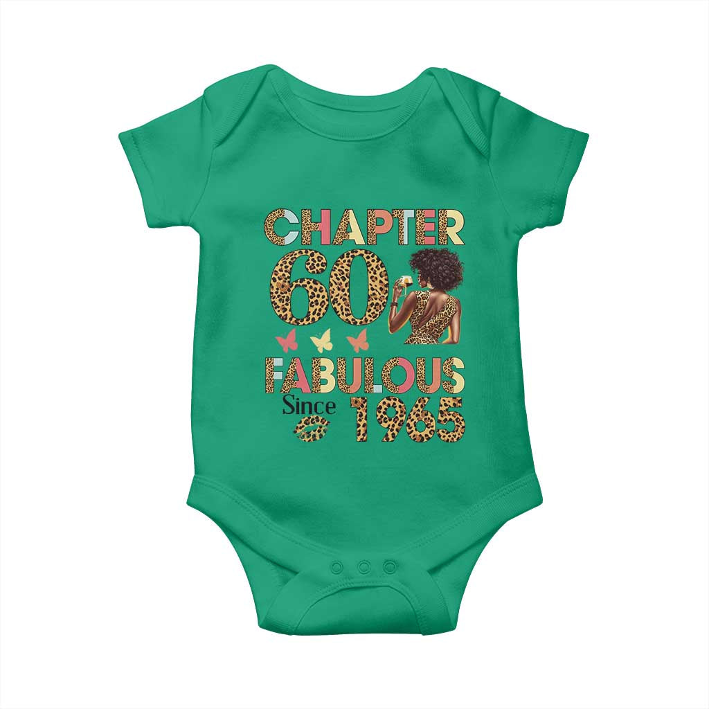 Chapter 60 Fabulous Leopard Baby Onesie Since 1965 60Th Birthday Gift For Women TS02 Irish Green Print Your Wear