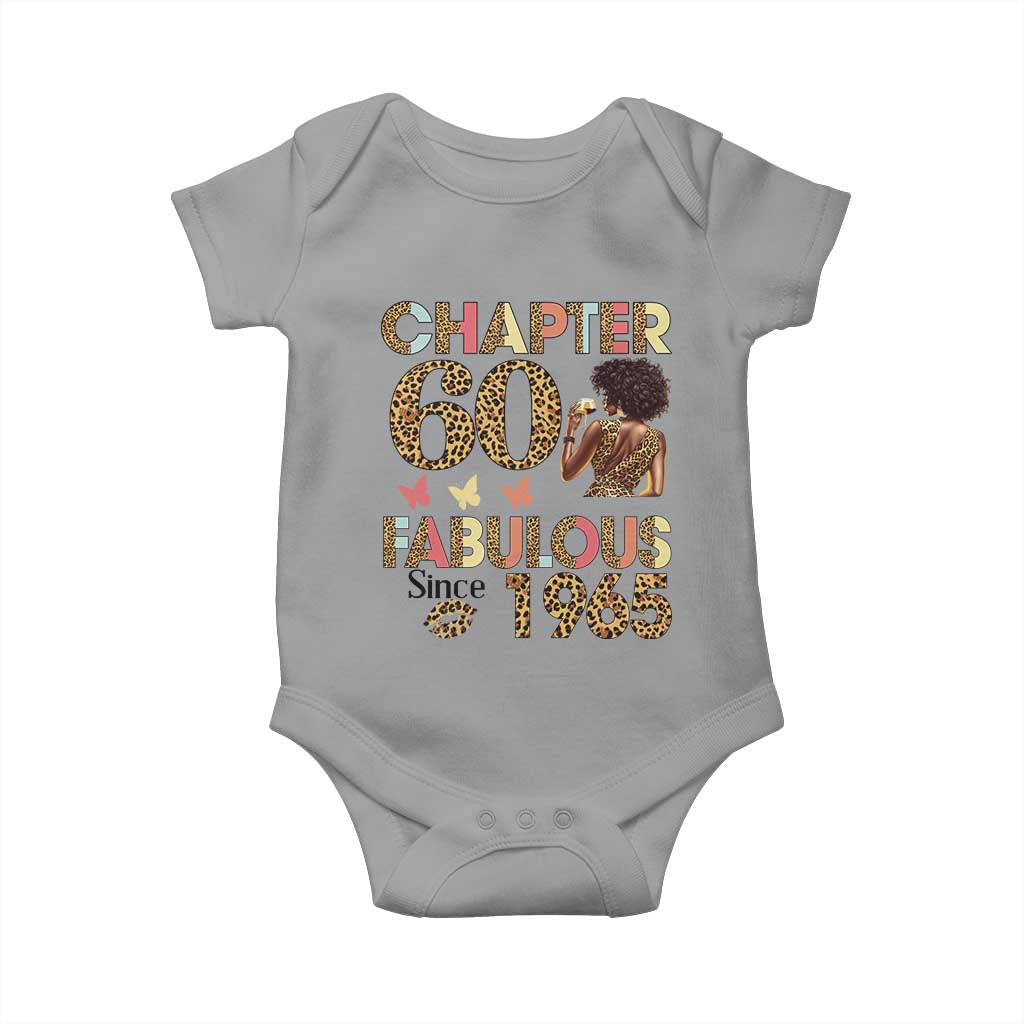 Chapter 60 Fabulous Leopard Baby Onesie Since 1965 60Th Birthday Gift For Women TS02 Sport Gray Print Your Wear