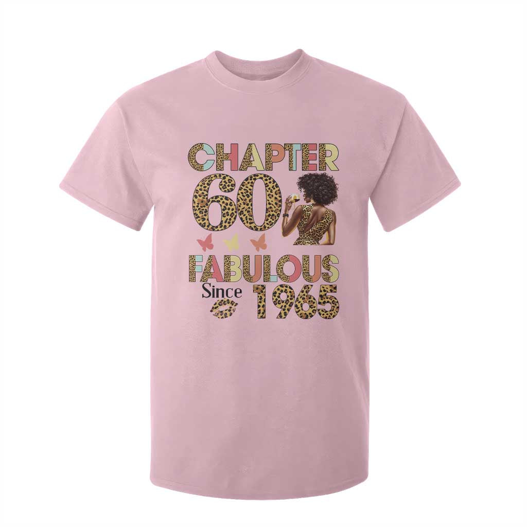 Chapter 60 Fabulous Leopard T Shirt For Kid Since 1965 60Th Birthday Gift For Women TS02 Light Pink Print Your Wear