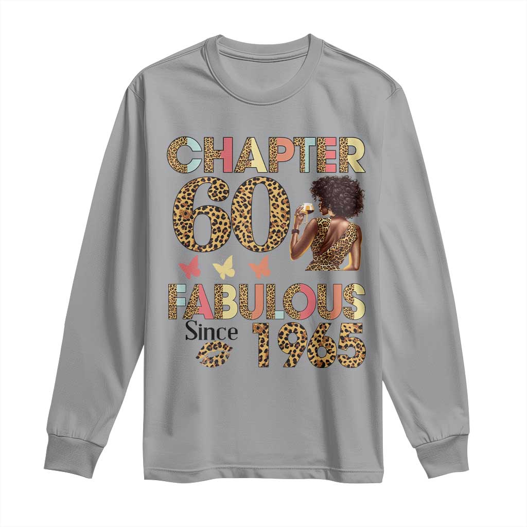 Chapter 60 Fabulous Leopard Long Sleeve Shirt Since 1965 60Th Birthday Gift For Women TS02 Sport Gray Print Your Wear