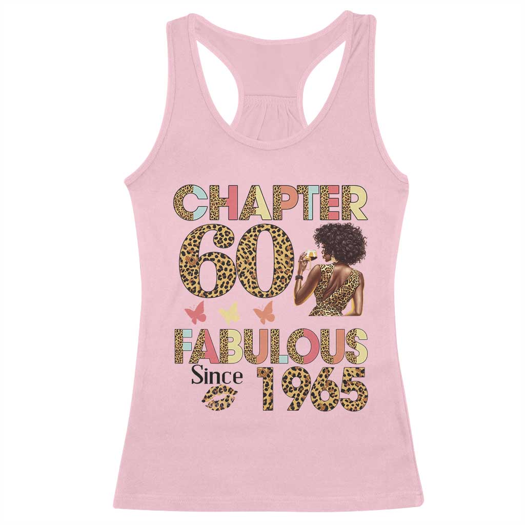 Chapter 60 Fabulous Leopard Racerback Tank Top Since 1965 60Th Birthday Gift For Women TS02 Light Pink Print Your Wear
