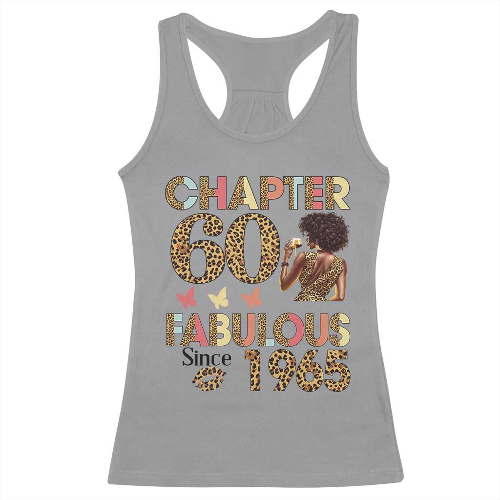 Chapter 60 Fabulous Leopard Racerback Tank Top Since 1965 60Th Birthday Gift For Women TS02 Sport Gray Print Your Wear