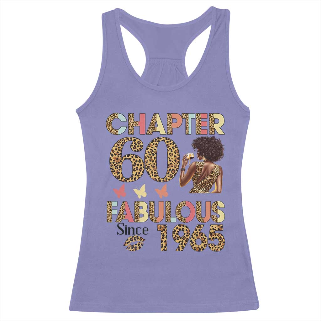Chapter 60 Fabulous Leopard Racerback Tank Top Since 1965 60Th Birthday Gift For Women TS02 Violet Print Your Wear