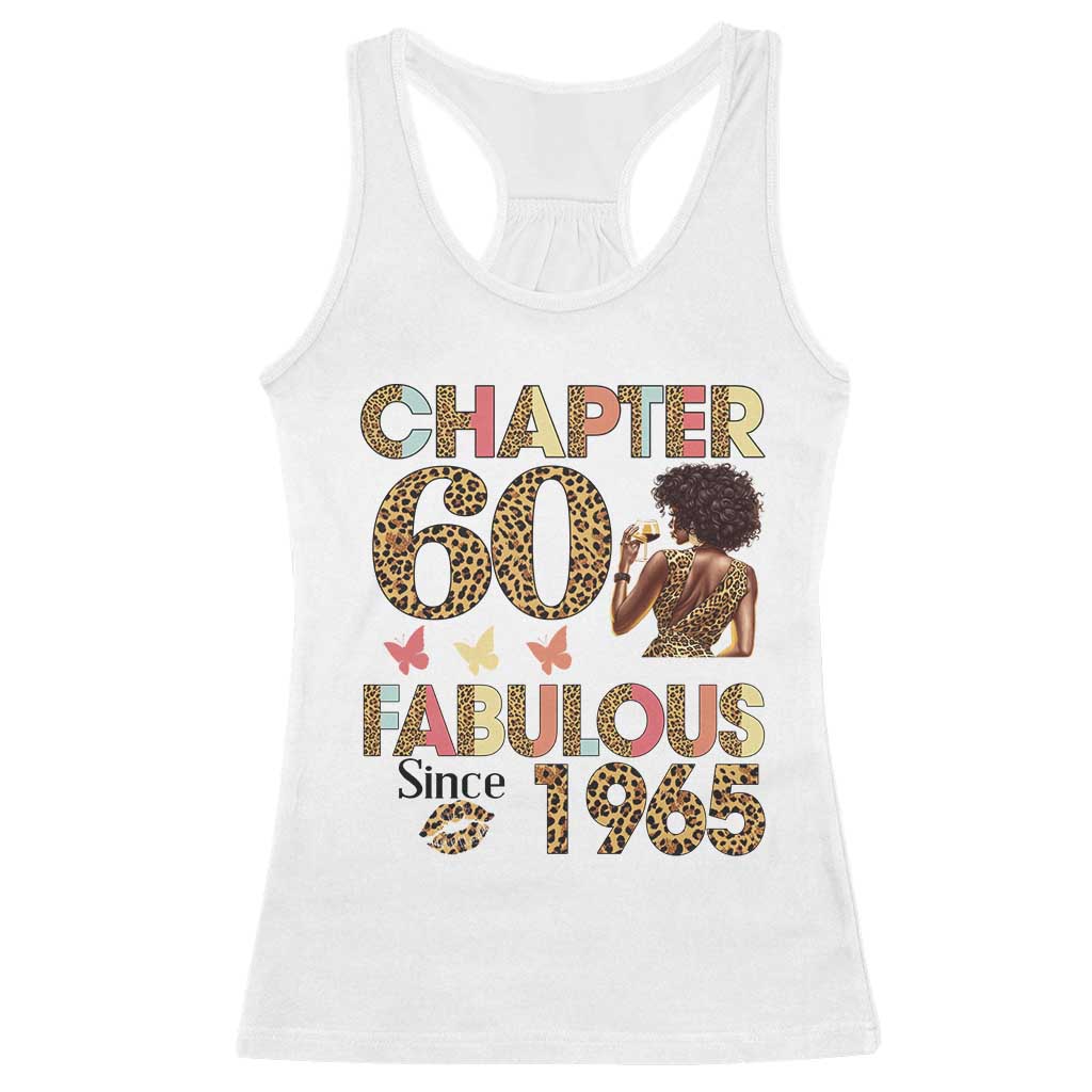 Chapter 60 Fabulous Leopard Racerback Tank Top Since 1965 60Th Birthday Gift For Women TS02 White Print Your Wear