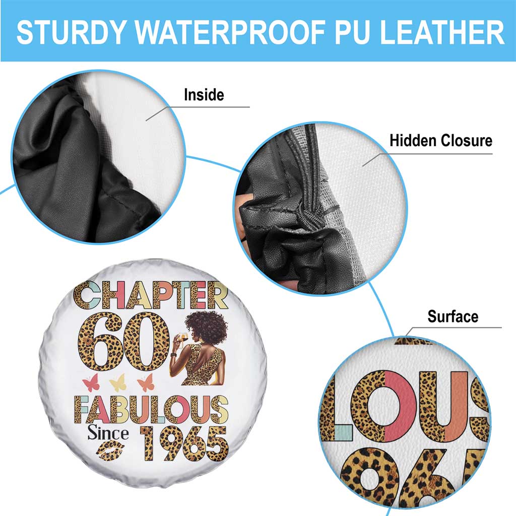 Chapter 60 Fabulous Leopard Spare Tire Cover Since 1965 60Th Birthday Gift For Women TS02 Print Your Wear