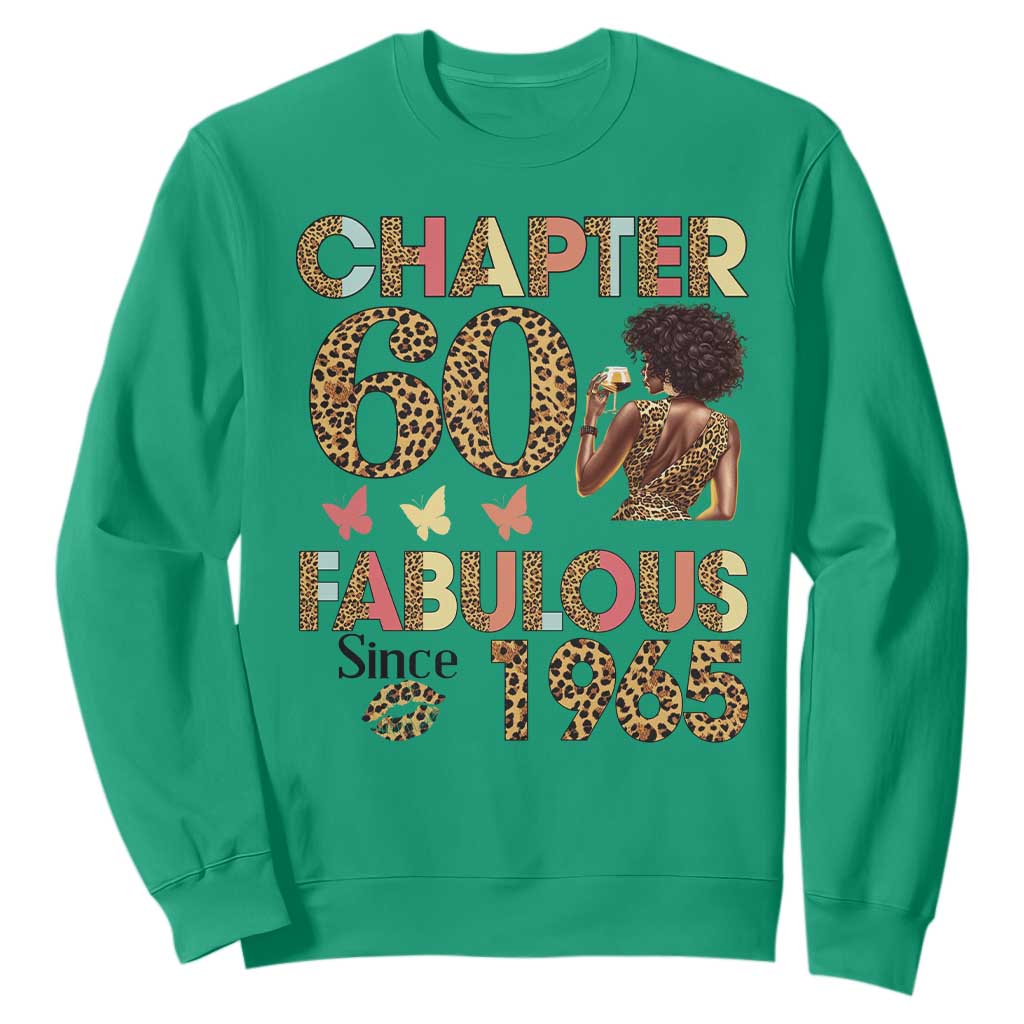 Chapter 60 Fabulous Leopard Sweatshirt Since 1965 60Th Birthday Gift For Women TS02 Irish Green Print Your Wear