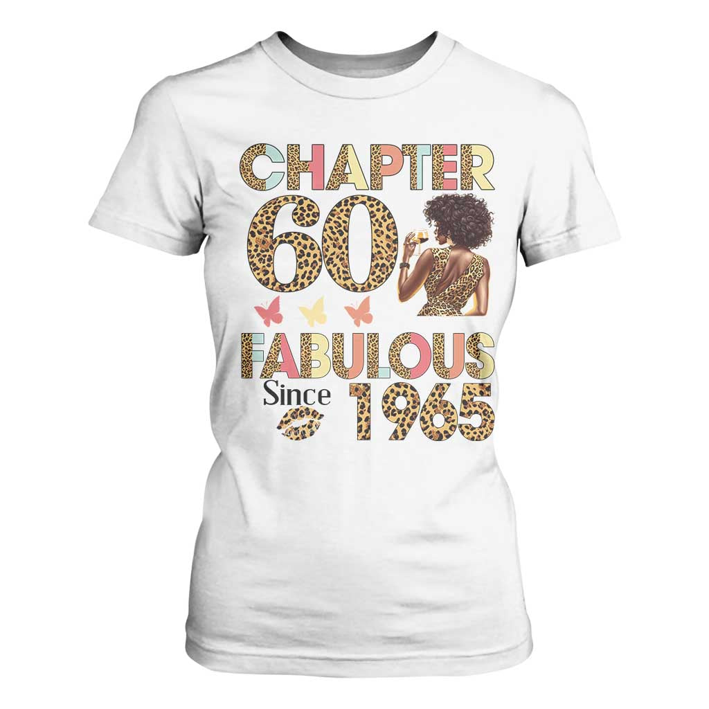 Chapter 60 Fabulous Leopard T Shirt For Women Since 1965 60Th Birthday Gift For Women TS02 White Print Your Wear