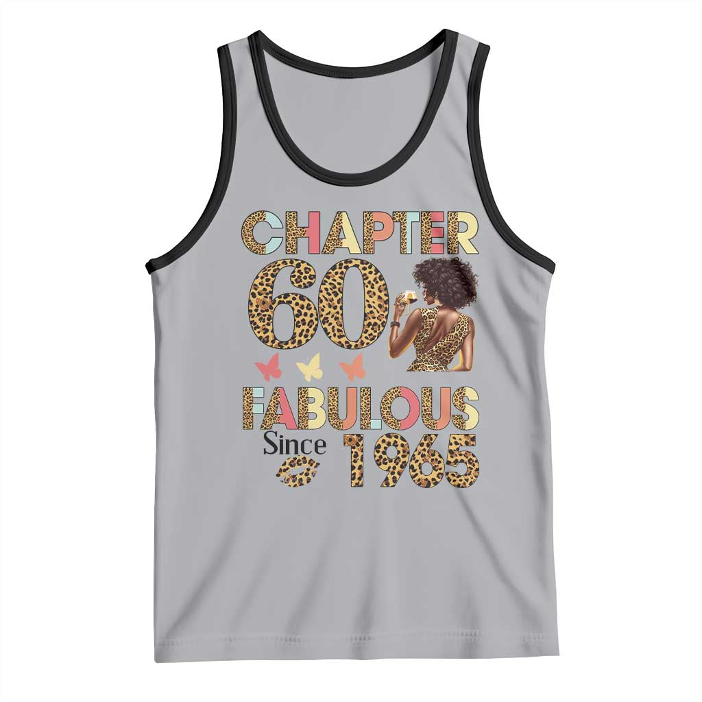 Chapter 60 Fabulous Leopard Tank Top Since 1965 60Th Birthday Gift For Women TS02 Athletic Heather Black Print Your Wear