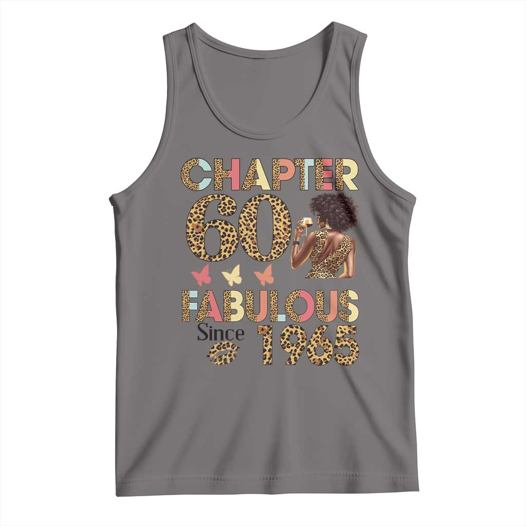 Chapter 60 Fabulous Leopard Tank Top Since 1965 60Th Birthday Gift For Women TS02 Deep Heather Print Your Wear