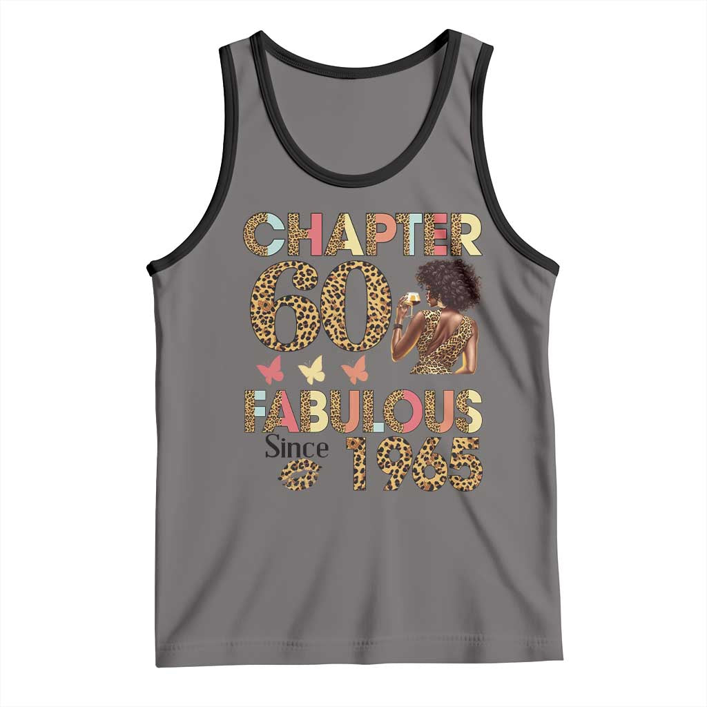 Chapter 60 Fabulous Leopard Tank Top Since 1965 60Th Birthday Gift For Women TS02 Deep Heather Black Print Your Wear