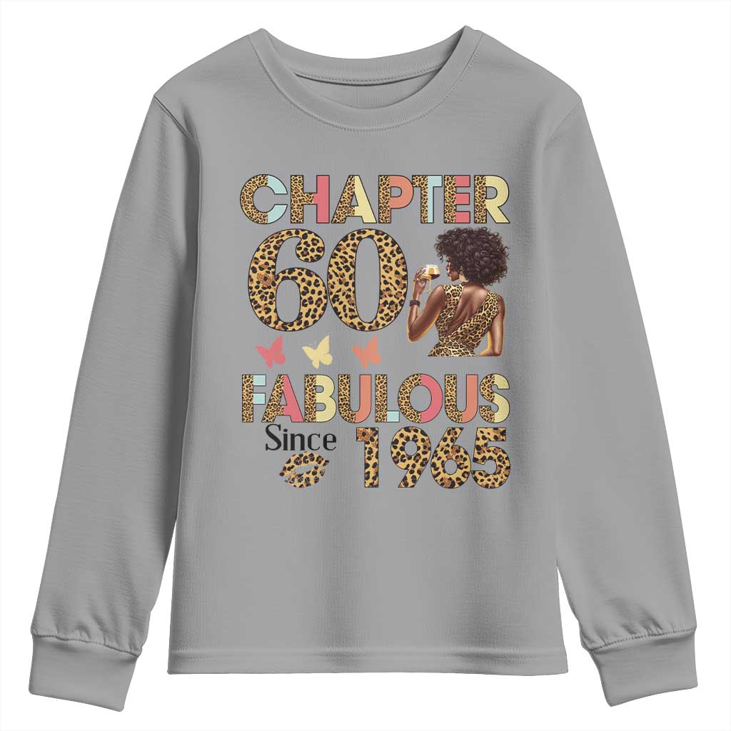 Chapter 60 Fabulous Leopard Youth Sweatshirt Since 1965 60Th Birthday Gift For Women TS02 Sport Gray Print Your Wear