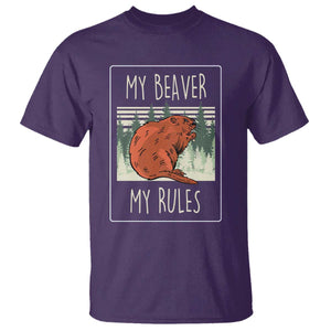 My Beaver My Rules T Shirt Funny Beaver Outdoor Nature Lover TS02 Purple Print Your Wear