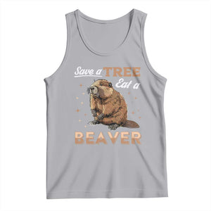 Funny Beaver Tank Top Save A Tree Eat A Beaver TS02 Athletic Heather Print Your Wear