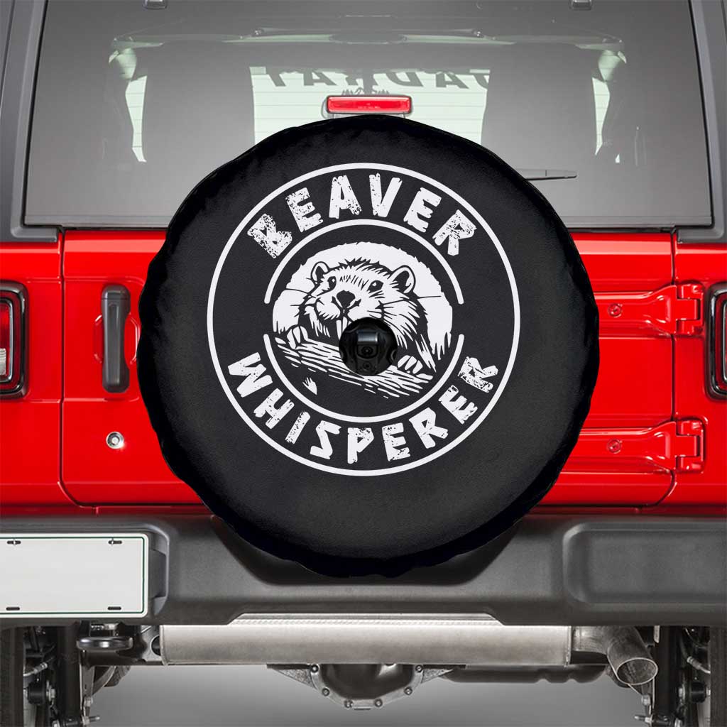 Beaver Whisperer Spare Tire Cover Funny Wildlife Lover Nature Humor TS02 Black Print Your Wear