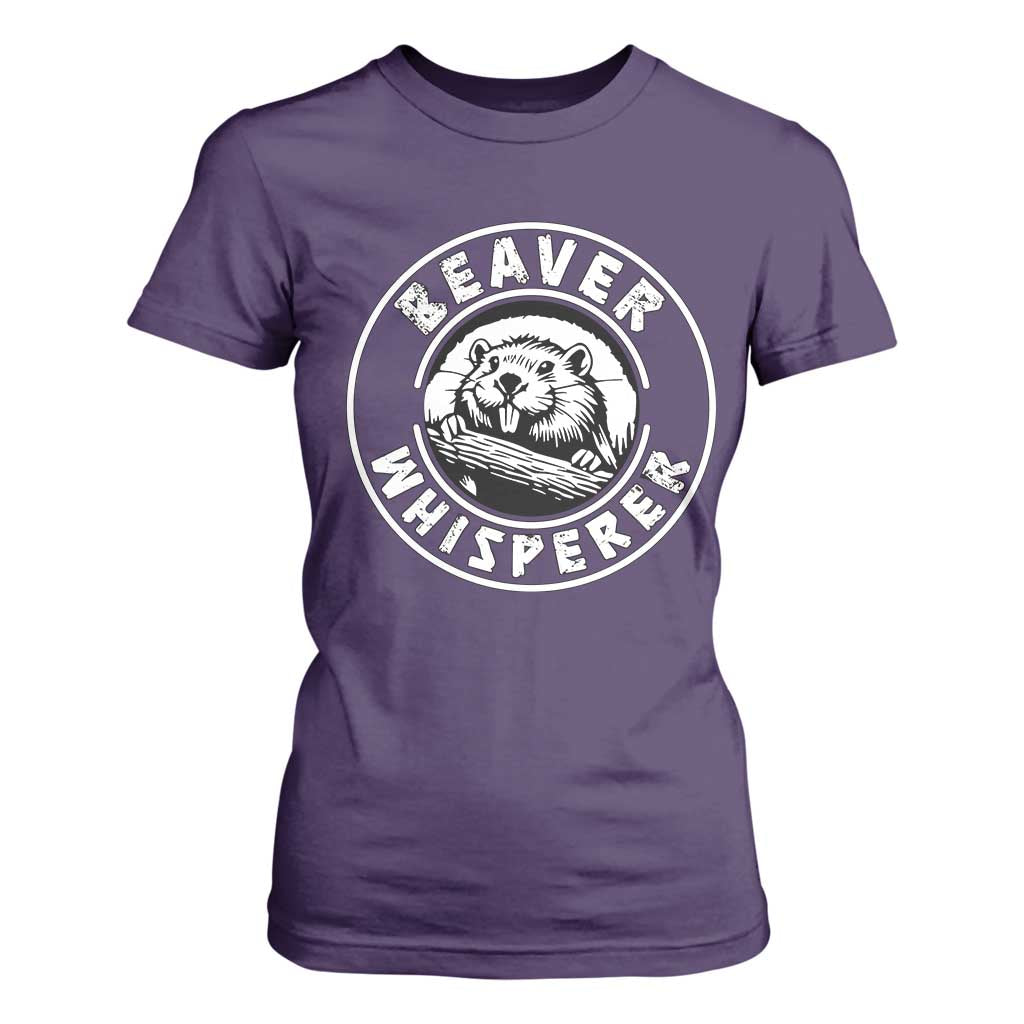 Beaver Whisperer T Shirt For Women Funny Wildlife Lover Nature Humor TS02 Purple Print Your Wear