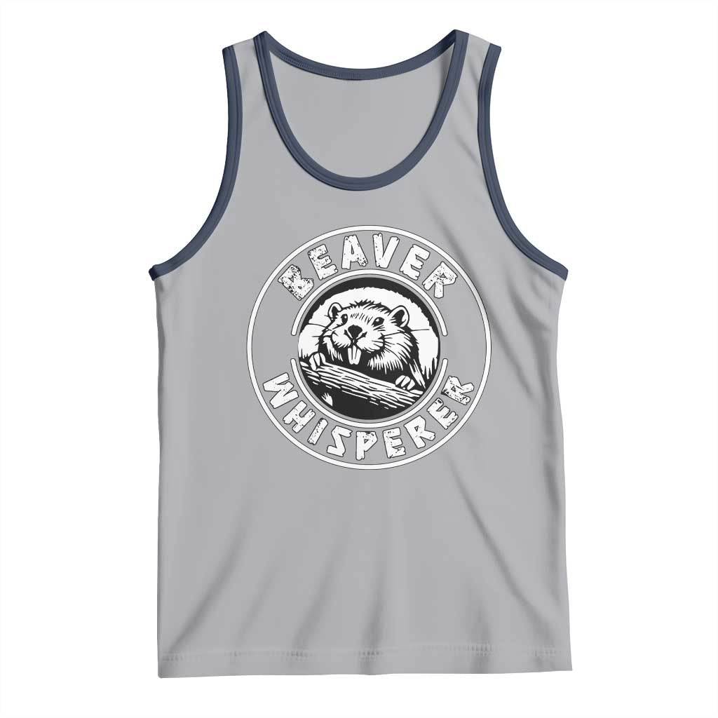 Beaver Whisperer Tank Top Funny Wildlife Lover Nature Humor TS02 Athletic Heather Navy Print Your Wear