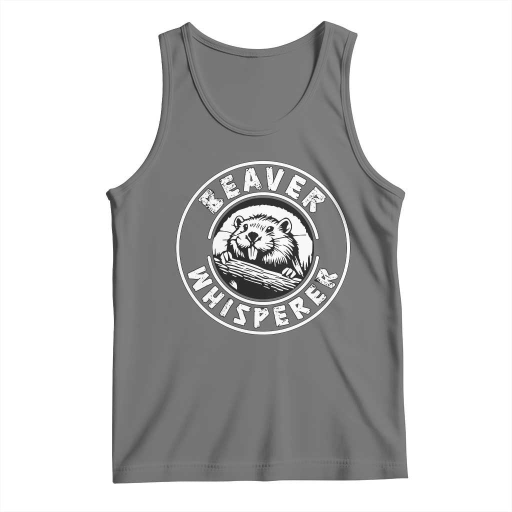 Beaver Whisperer Tank Top Funny Wildlife Lover Nature Humor TS02 Black Heather Print Your Wear