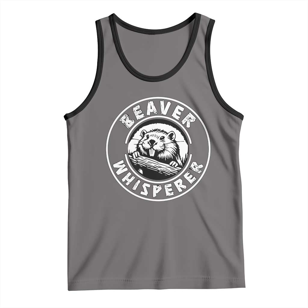 Beaver Whisperer Tank Top Funny Wildlife Lover Nature Humor TS02 Deep Heather Black Print Your Wear