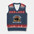 Save A Tree Eat A Beaver V-Neck Knit Sweater Vest Funny Ironic Beaver TS02 Navy Red Print Your Wear