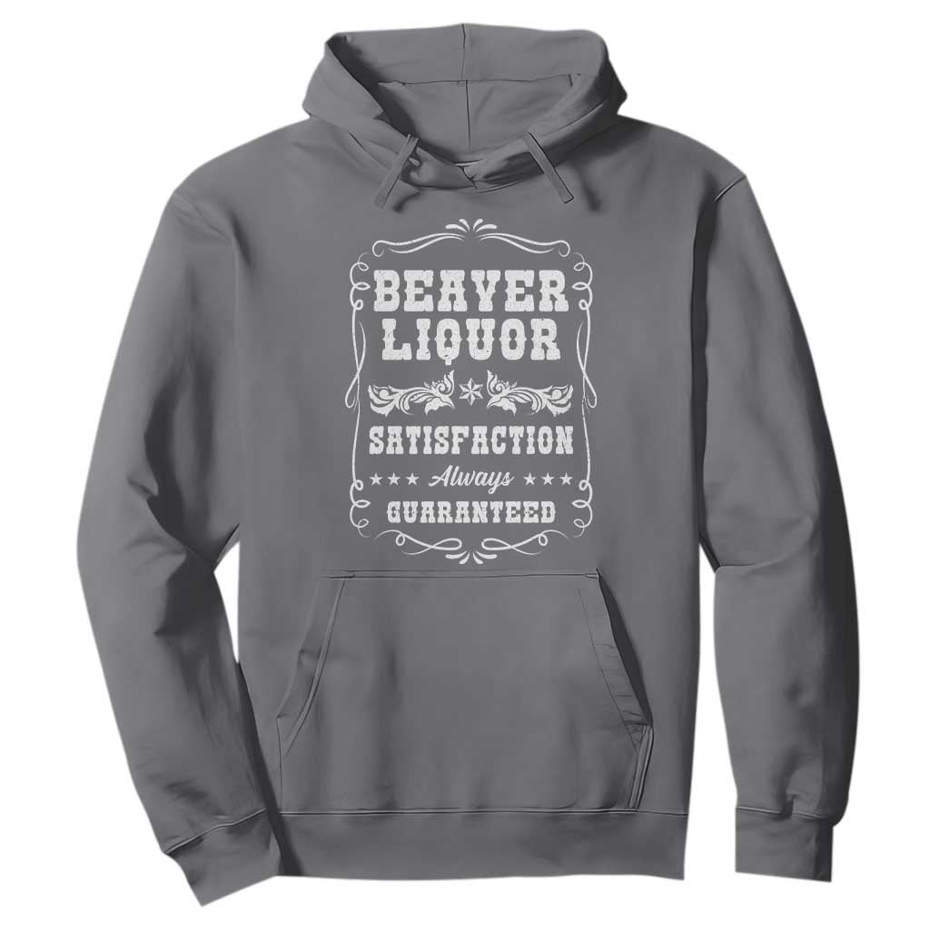 Funny Beaver Liquor Hoodie Adult Drinking Humor Pun Vintage TS02 Charcoal Print Your Wear