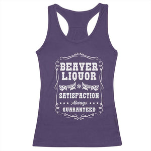 Funny Beaver Liquor Racerback Tank Top Adult Drinking Humor Pun Vintage TS02 Purple Print Your Wear