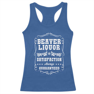 Funny Beaver Liquor Racerback Tank Top Adult Drinking Humor Pun Vintage TS02 Royal Blue Print Your Wear