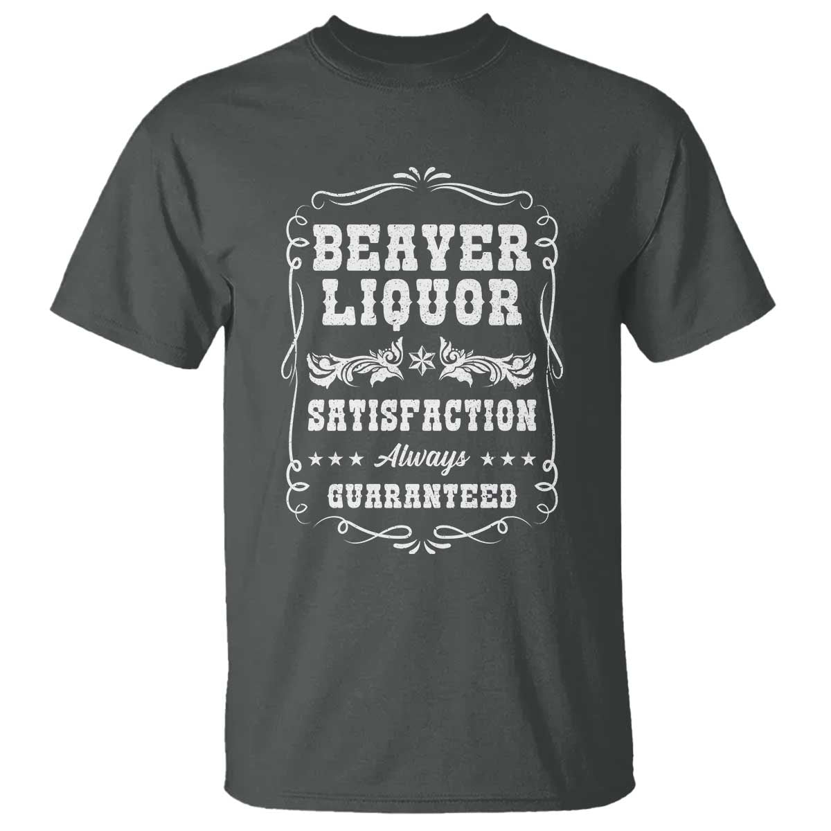Funny Beaver Liquor T Shirt Adult Drinking Humor Pun Vintage TS02 Dark Heather Print Your Wear