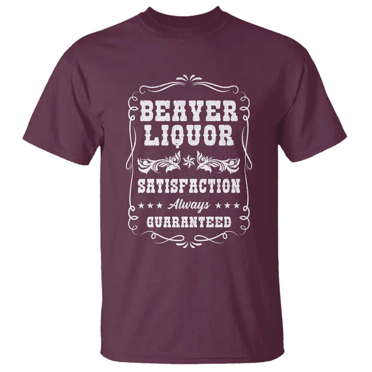 Funny Beaver Liquor T Shirt Adult Drinking Humor Pun Vintage TS02 Maroon Print Your Wear