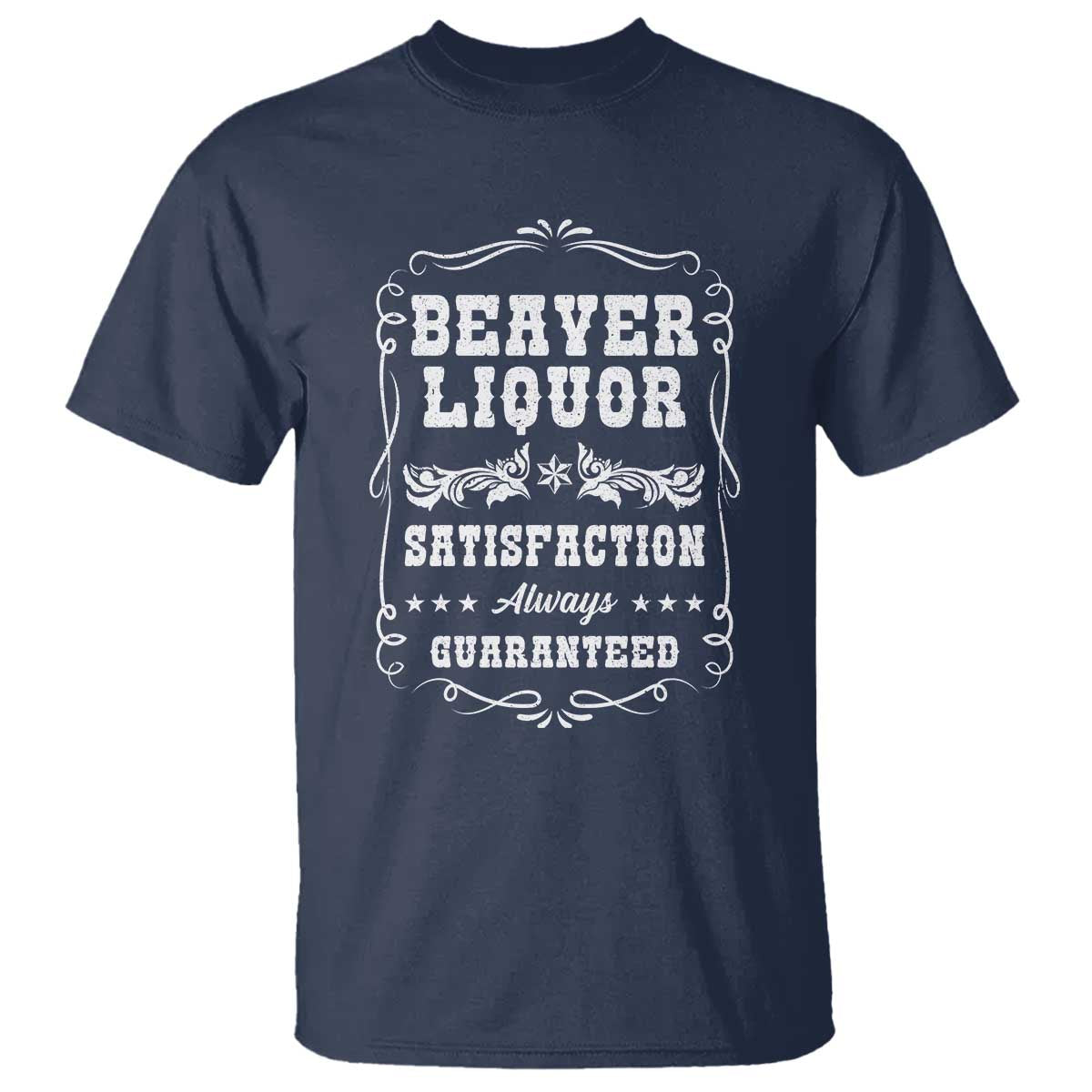 Funny Beaver Liquor T Shirt Adult Drinking Humor Pun Vintage TS02 Navy Print Your Wear