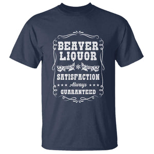 Funny Beaver Liquor T Shirt Adult Drinking Humor Pun Vintage TS02 Navy Print Your Wear
