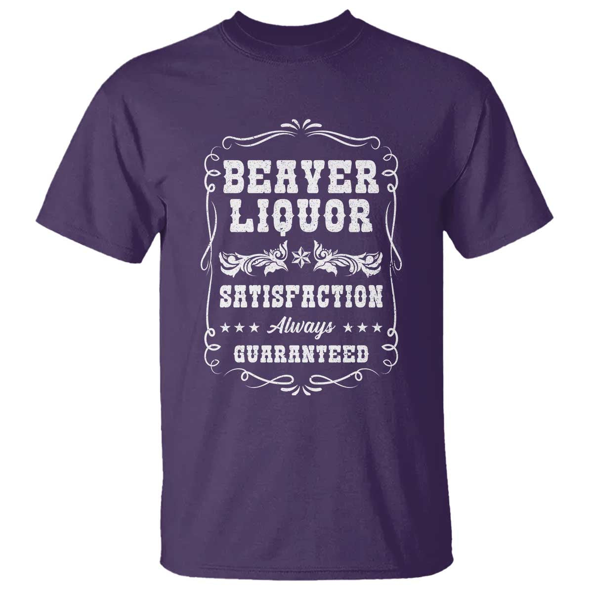 Funny Beaver Liquor T Shirt Adult Drinking Humor Pun Vintage TS02 Purple Print Your Wear
