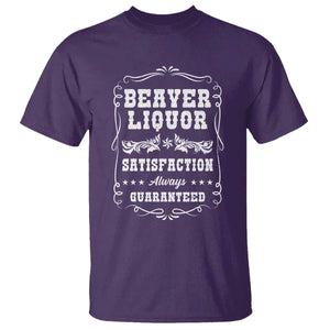 Funny Beaver Liquor T Shirt Adult Drinking Humor Pun Vintage TS02 Purple Print Your Wear