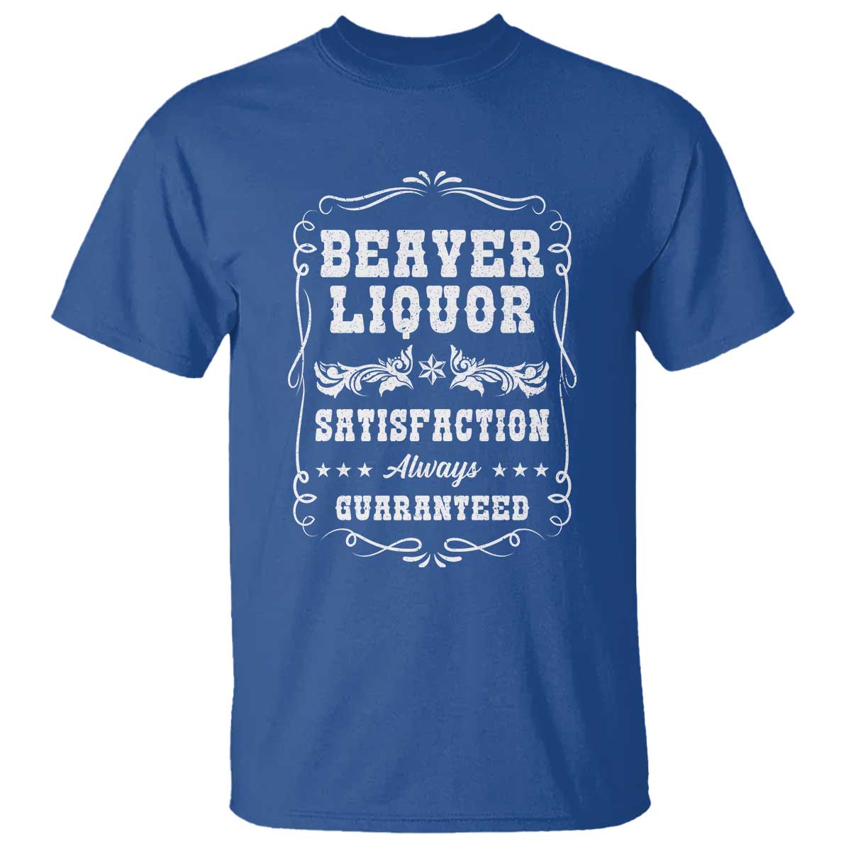 Funny Beaver Liquor T Shirt Adult Drinking Humor Pun Vintage TS02 Royal Blue Print Your Wear