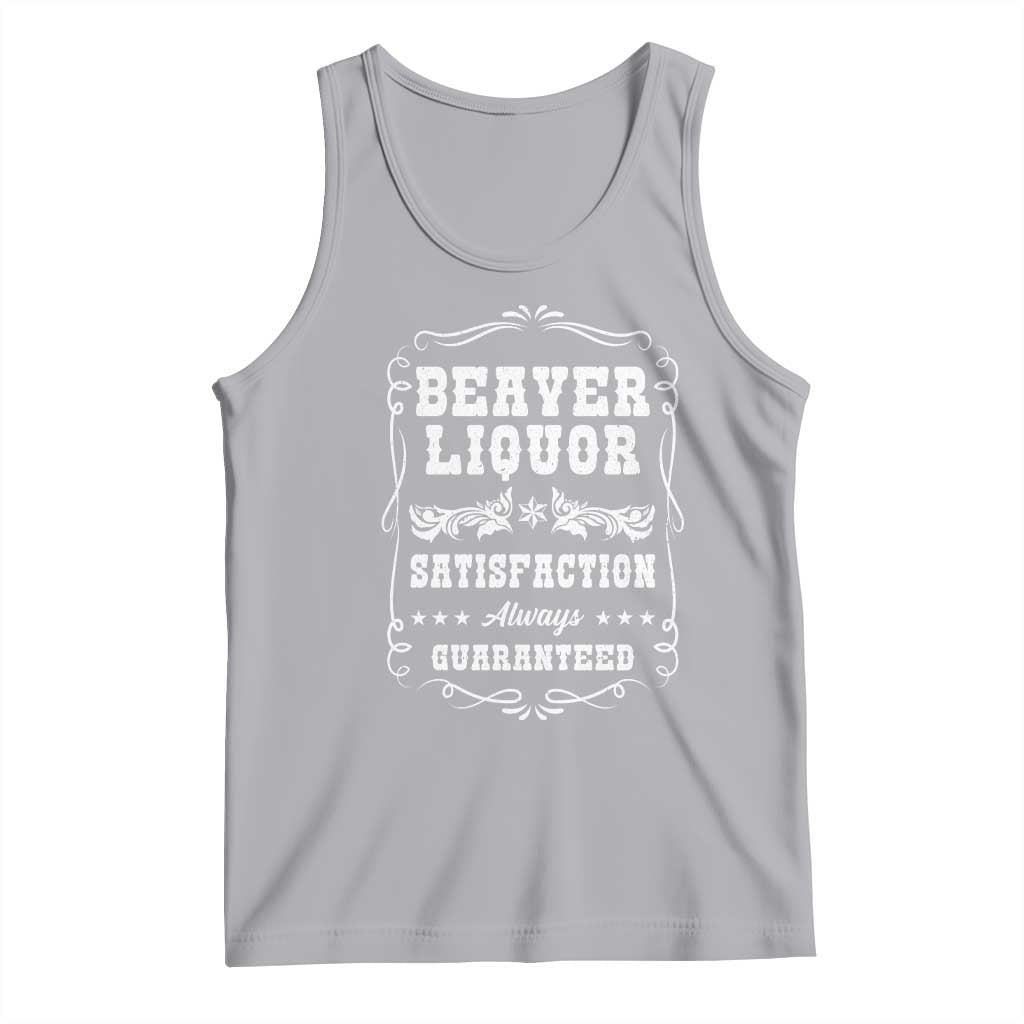 Funny Beaver Liquor Tank Top Adult Drinking Humor Pun Vintage TS02 Athletic Heather Print Your Wear