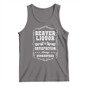 Funny Beaver Liquor Tank Top Adult Drinking Humor Pun Vintage TS02 Deep Heather Print Your Wear