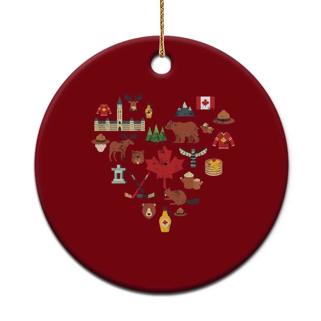 Canada Pride Ceramic Ornament Canadian Flag Maple Leaf TS02 1pc Red Print Your Wear