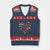Canada Pride V-Neck Knit Sweater Vest Canadian Flag Maple Leaf TS02 Navy Red Print Your Wear