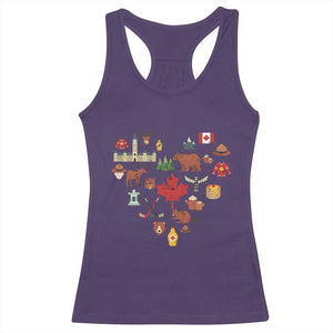 Canada Pride Racerback Tank Top Canadian Flag Maple Leaf TS02 Purple Print Your Wear