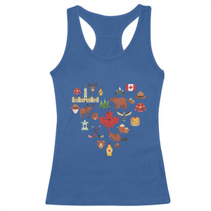Canada Pride Racerback Tank Top Canadian Flag Maple Leaf TS02 Royal Blue Print Your Wear
