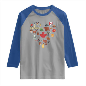 Canada Pride Raglan Shirt Canadian Flag Maple Leaf TS02 Sport Gray Royal Print Your Wear