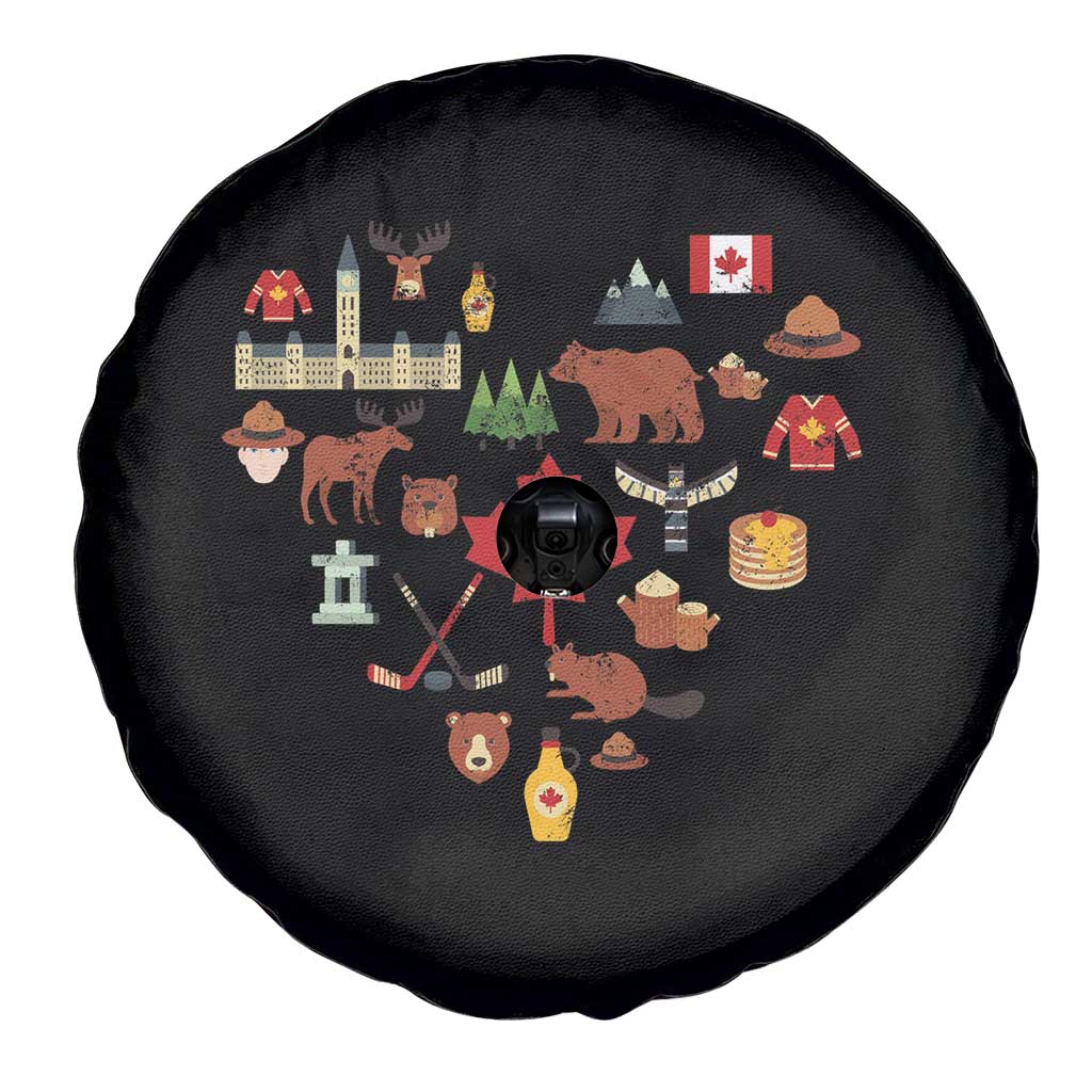 Canada Pride Spare Tire Cover Canadian Flag Maple Leaf TS02 Print Your Wear
