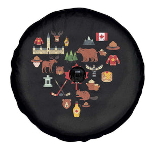 Canada Pride Spare Tire Cover Canadian Flag Maple Leaf TS02 Print Your Wear