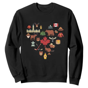 Canada Pride Sweatshirt Canadian Flag Maple Leaf TS02 Black Print Your Wear