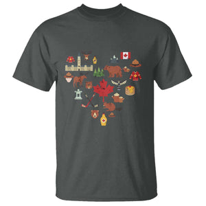 Canada Pride T Shirt Canadian Flag Maple Leaf TS02 Dark Heather Print Your Wear