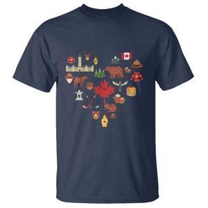 Canada Pride T Shirt Canadian Flag Maple Leaf TS02 Navy Print Your Wear