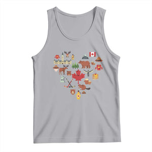 Canada Pride Tank Top Canadian Flag Maple Leaf TS02 Athletic Heather Print Your Wear