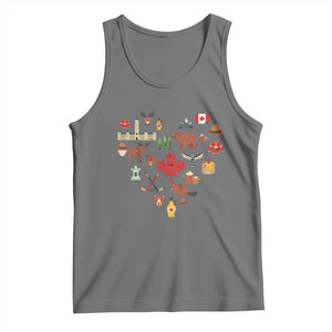 Canada Pride Tank Top Canadian Flag Maple Leaf TS02 Black Heather Print Your Wear