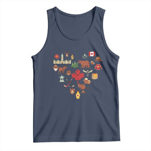 Canada Pride Tank Top Canadian Flag Maple Leaf TS02 Navy Print Your Wear