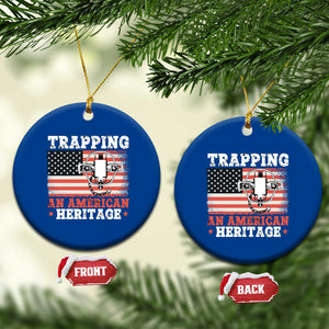 Trapping American Heritage Ceramic Ornament Patriotic Trap Hunting Trapper TS02 1pc Blue Print Your Wear